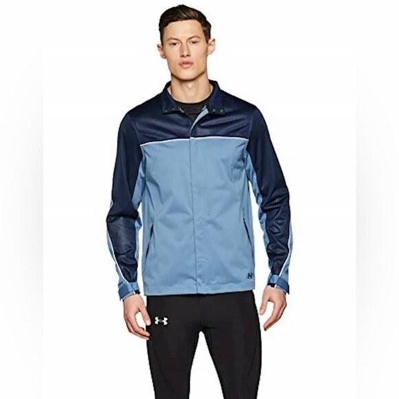 Under Armour Men's UA Storm Golf Waterproof Full Zip Rain Jacket Athleisure L - Picture 1 of 11